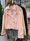 خرید بارانی زنانه کوتاه وارداتی | بارانی شیک و دکمه دار